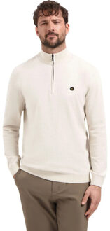 No Excess Pullover stand up collar half zip m kit melange Beige - XXL