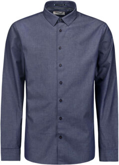 No Excess Shirt 2 coloured night Blauw - M