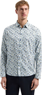 No Excess Shirt allover printed blue - maat XXXL Blauw