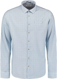No Excess Shirt allover printed ice Blauw - M
