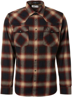 No Excess Shirt check dark red Rood - L