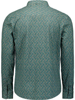 No Excess Shirt jersey allover printed dark steel Groen