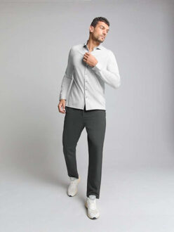 No Excess Shirt jersey melange stretch chalk Grijs - L