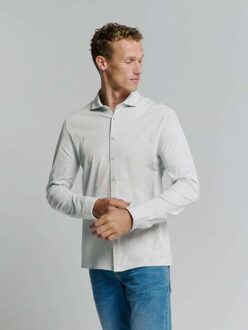 No Excess Shirt jersey melange stretch chalk Grijs - XL