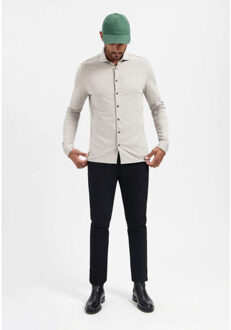 No Excess Shirt jersey melange stretch clay - maat M Veelkleurig