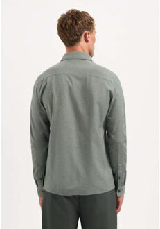 No Excess Shirt jersey melange stretch dark green - maat XL Groen