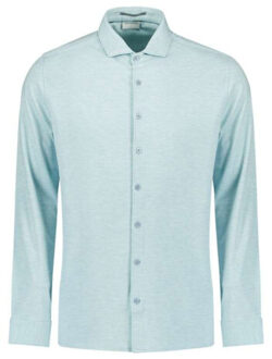 No Excess Shirt jersey melange stretch ice - maat S Blauw