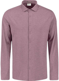 No Excess Shirt jersey melange stretch mauve Roze - XXL