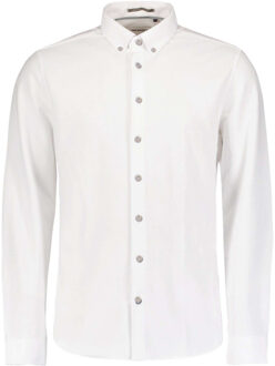 No Excess Shirt jersey pique stretch white Wit - XXXL