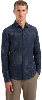 No Excess Shirt mini jacquard night Blauw - L