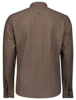 No Excess Shirt mini jacquard taupe Bruin - XXL