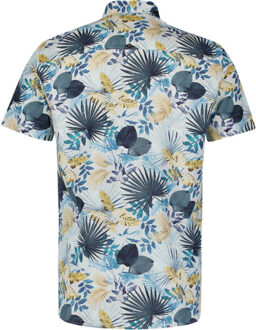 No Excess Shirt short sleeve allover printed blue Blauw - XXL