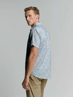 No Excess Shirt short sleeve allover printed cloud Beige - XXXL