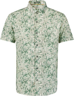 No Excess Shirt short sleeve allover printed green Groen - L