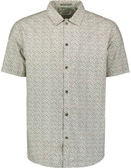 No Excess Shirt short sleeve allover printed mint Groen