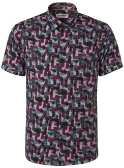 No Excess Shirt short sleeve allover printed Paars - L