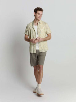 No Excess Shirt short sleeve allover printed yellow Veelkleurig - XL