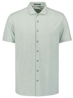 No Excess Shirt short sleeve jersey melange s mint Groen - XXL