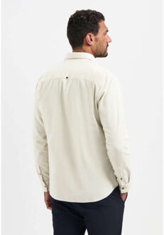 No Excess Shirt solid fine herringbone kit Ecru - L