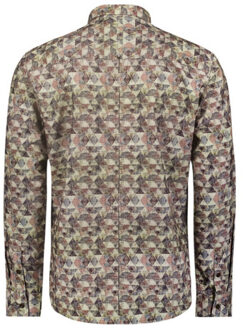 No Excess Shirt strech allover printed dessin - maat XXL Grijs