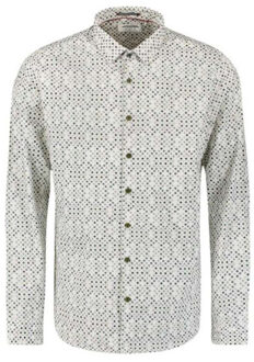 No Excess Shirt stretch allover printed dark green - maat L Groen