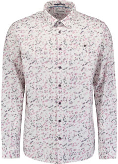 No Excess Shirt stretch allover printed mauve - maat S Roze