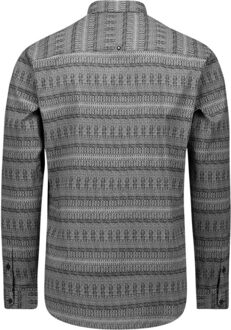 No Excess Shirt stretch allover printed night Blauw - XL