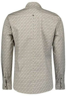 No Excess Shirt stretch allover printed taupe Bruin - XXL