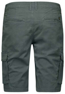 No Excess Short cargo garment dyed + stone wa dark steel Groen - 31