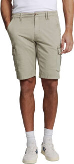 No Excess Short cargo garment dyed + stone wa light army Groen - 30