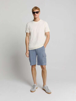 No Excess Short cargo jersey washed blue Blauw - L