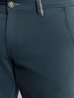 No Excess Short chino garment dyed light weig night Blauw - XXL