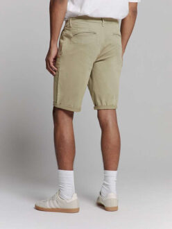 No Excess Short chino garment dyed twill stre light army - maat 28 Groen