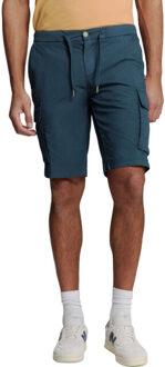 No Excess Short chino garment dyed twill stre night Blauw - 29