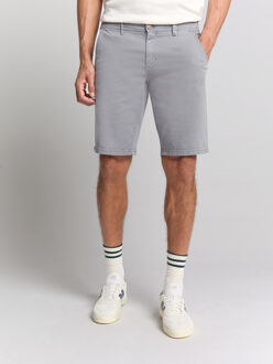 No Excess Short Chino Garment Dyed Twill Stretch Washed Blue  38 Blauw