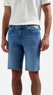 No Excess Short Denim Stretch Bleach Blauw - 32,33,34,36,38
