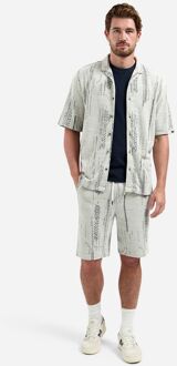 No Excess Short Sleeve Jacquard Overhemd Print Kit Grijs - 3XL,L,M,XL