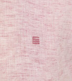 No Excess Short Sleeve Overhemd Linen Blend Roze - M,XL
