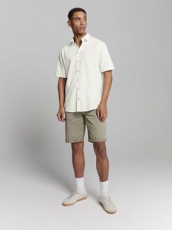 No Excess Short Sleeve Overhemd Linen Blend Wit - L,XXL