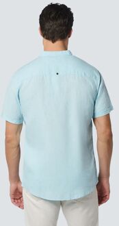 No Excess Short Sleeve Overhemd Linnen Lichtblauw - 3XL,M
