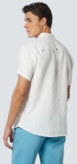 No Excess Short Sleeve Overhemd Linnen Wit - 3XL