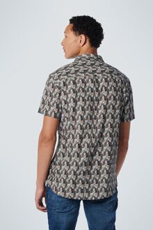 No Excess Short Sleeve Overhemd Print Groen - XL,XXL