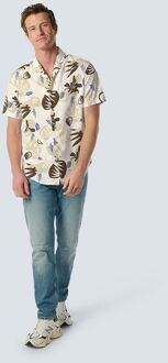 No Excess Short Sleeve Overhemd Seersucker Beige - L,M,XL,XXL