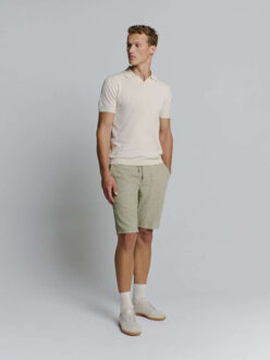 No Excess Short with linen melange dark moss Groen - XXXL