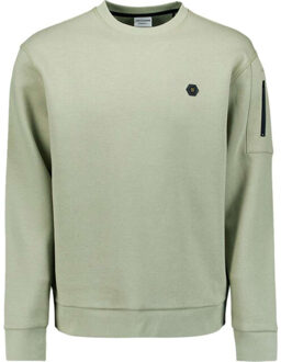 No Excess Sweater crewneck brushed inside light moss Bruin