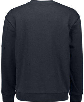 No Excess Sweater crewneck brushed inside night Blauw - XXL