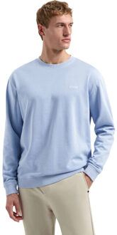 No Excess Sweater crewneck french terry garme blue Blauw