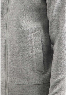 No Excess Sweater full zip stand up-collar re grey melange - maat XL Grijs