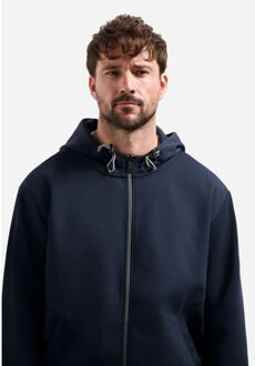 No Excess Sweater full zipper hooded interloc night Blauw - M