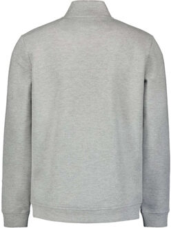 No Excess Sweater full zipper pique bomber grey melange - maat XXL Grijs